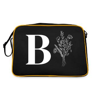 Lette b fleurs minimalistes - Sac Retro - noir/or - Dos