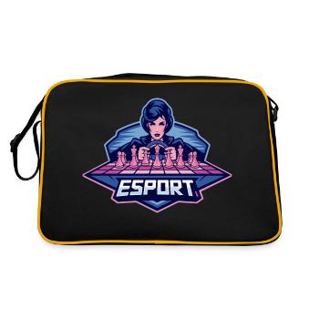 Queen Chess Pieces Sketch jeu eSport - Sac Retro - noir/or - Dos