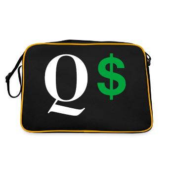 Lettre q dollar - Sac Retro - noir/or - Dos