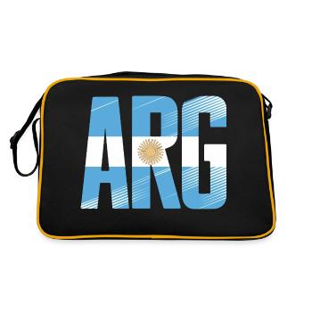 Argentinien - Retro Tasche - Schwarz/Gold - Hinten