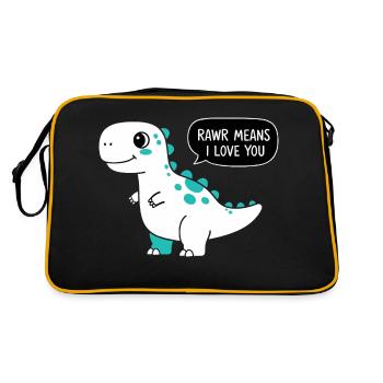 Rawr signifie Je t’aime - Sac Retro - noir/or - Dos