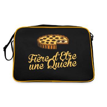 Lorraine Fiere d'être une quiche - Sac Retro - noir/or - Dos