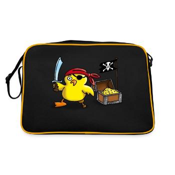 pirate_chick_a - Retro Bag - black/gold - Back