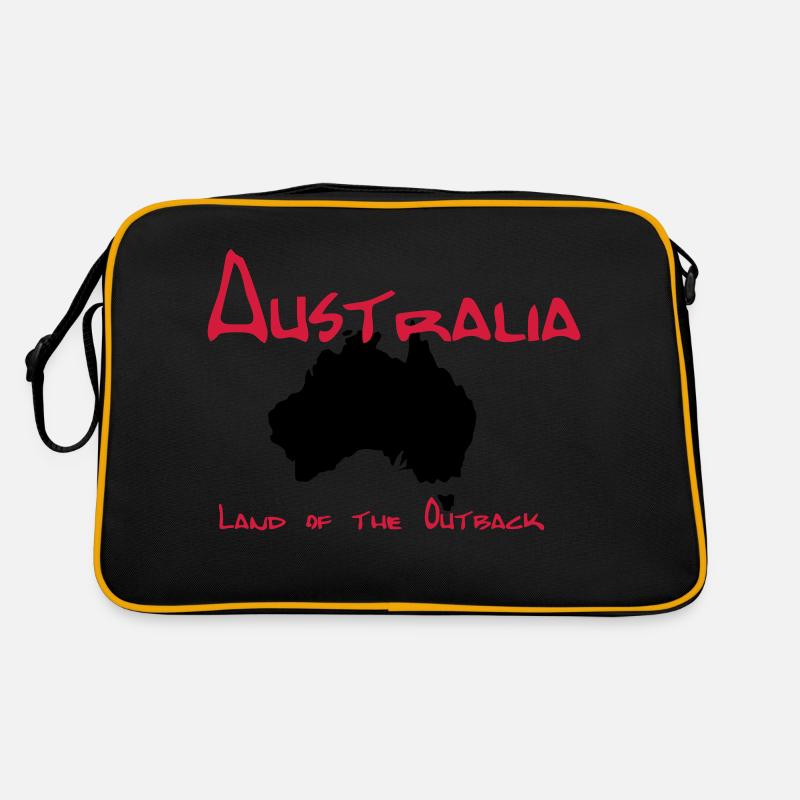 Australien - Retro Tasche - Schwarz/Gold
