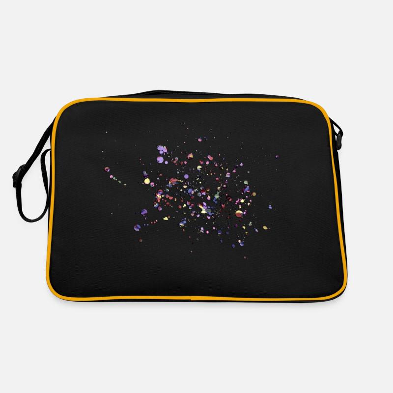 Konfetti - Retro Tasche - Schwarz/Gold