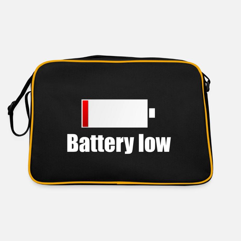 Battery Low - charge battery Retro Bag