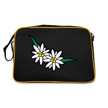 Blumen und Kräuter: Edelweiss - Retro Bag - black/gold - Back