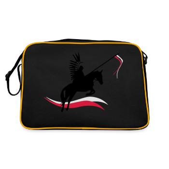 husar 2 - Retro Tasche - Schwarz/Gold - Hinten