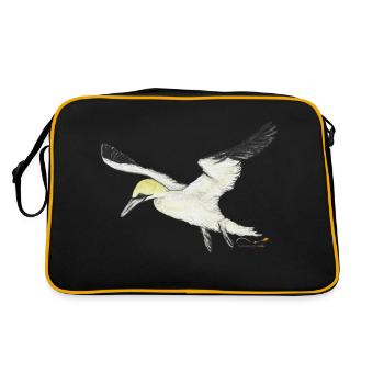 Fous de Bassan, un oiseau de mer - Sac Retro - noir/or - Dos