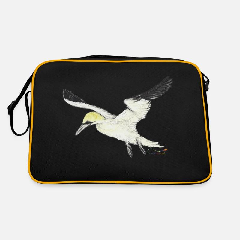 Basstölpel, ein Seevogel Retro Tasche