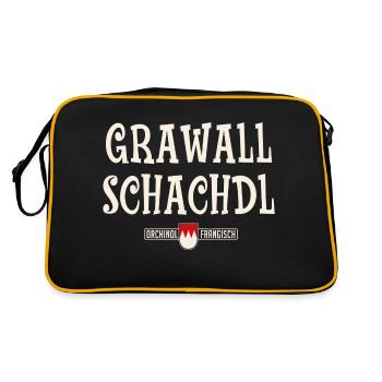 Grawall Schachdl 3 - Retro Tasche - Schwarz/Gold - Hinten