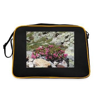 Roses alpines - Sac Retro - noir/or - Dos