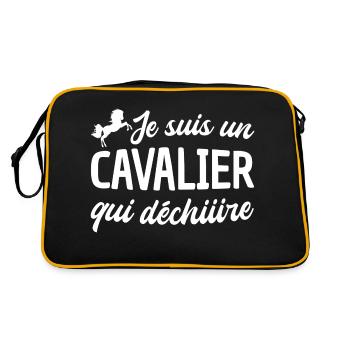 je suis un cavalier qui déchire - Sac Retro - noir/or - Dos