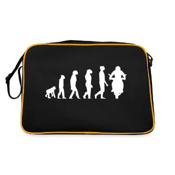 Motorrad Evolution - Retro Tasche - Schwarz/Gold - Hinten