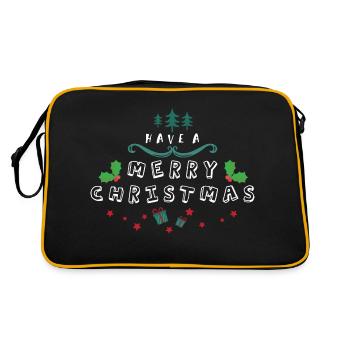 Christmas - Retro Tasche - Schwarz/Gold - Hinten
