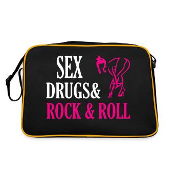 Rock Music Rock and Roll - Retro Bag - black/gold - Back