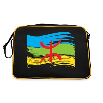 Drapeau Amazigh (Amazigh inside) - Sac Retro - noir/or - Dos
