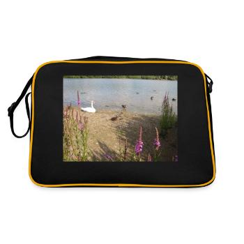 ENTE IN EINEM SEE - Retro Tasche - Schwarz/Gold - Hinten