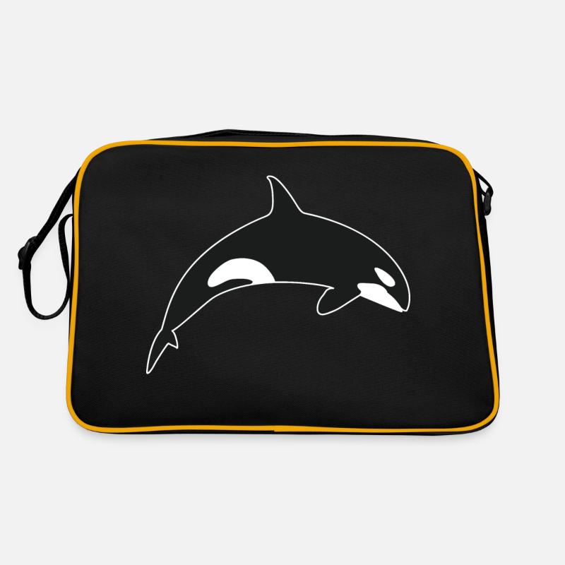Schwertwal Orca Killerwal Retro Tasche