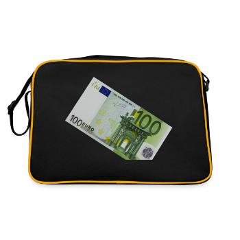 Billet de 100 euros sur fond blanc - Sac Retro - noir/or - Dos