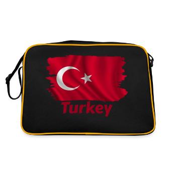 Drapeau de la Turquie - Sac Retro - noir/or - Dos