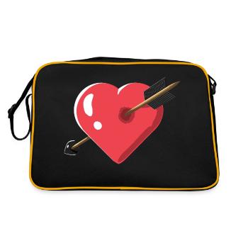 Cœur avec flèche - Sac Retro - noir/or - Dos
