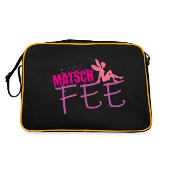 Matsch Lauf Fee Teamshirt - Retro Tasche - Schwarz/Gold - Hinten