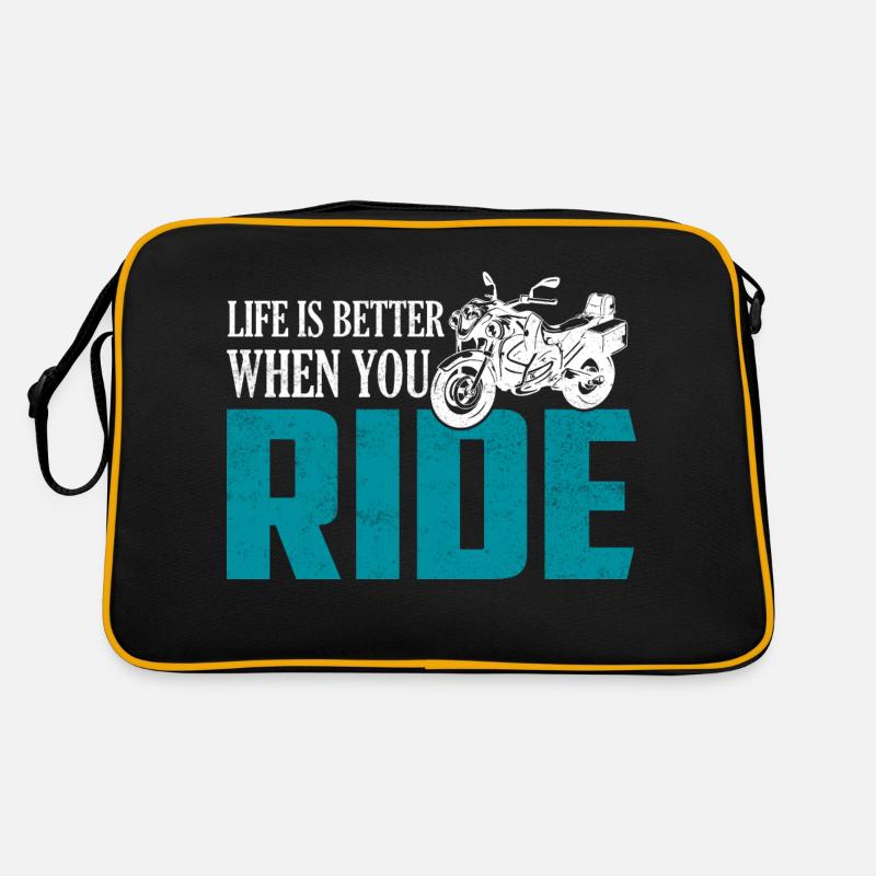 Life Is Better When You Ride Biker Motorcycle Retro Tasche