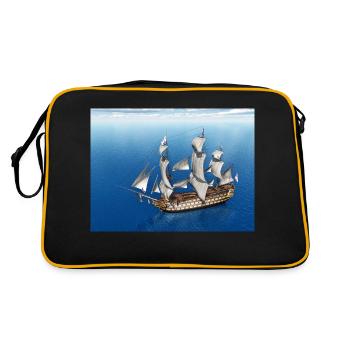 Historic sailing ship HMS Victory - Retro Bag - black/gold - Back