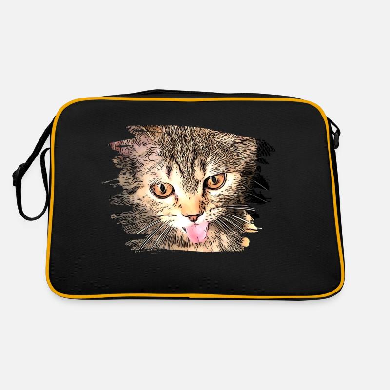 Ka pun - Retro Tasche - Schwarz/Gold
