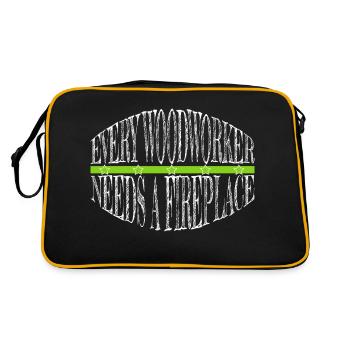 aaron carpenter tshirts lumberman statement - Retro Bag - black/gold - Back
