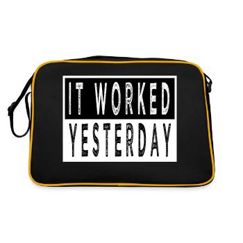 christmas carols computer programming fun - Retro Bag - black/gold - Back