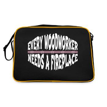 felling union carpenter carpenter jokes tshirts - Retro Bag - black/gold - Back
