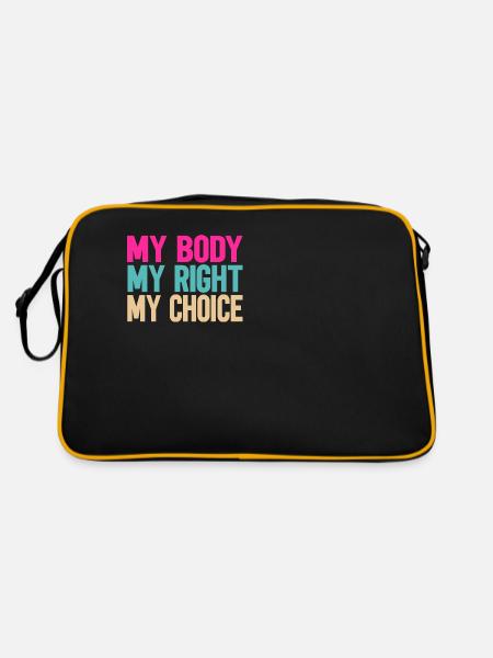 Mon corps, ma décision - Sac Retro - noir/or - Dos