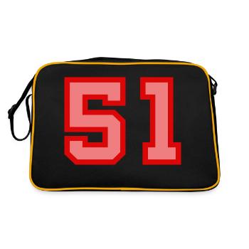 Cool Retro Retrostyle Numéro de maillot numéro de dos - Sac Retro - noir/or - Dos