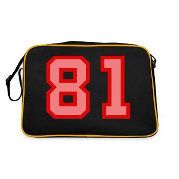 Cool Retro Retrostyle Numéro de maillot numéro de dos - Sac Retro - noir/or - Dos