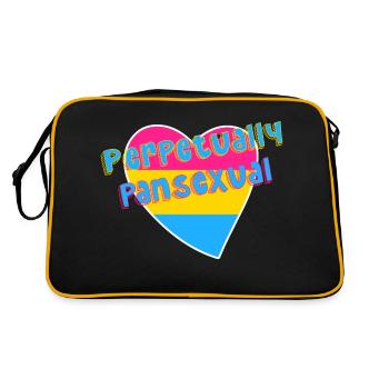 Perpetually Pansexual LGBTQIAP+ pan pride flag - Retro Bag - black/gold - Back