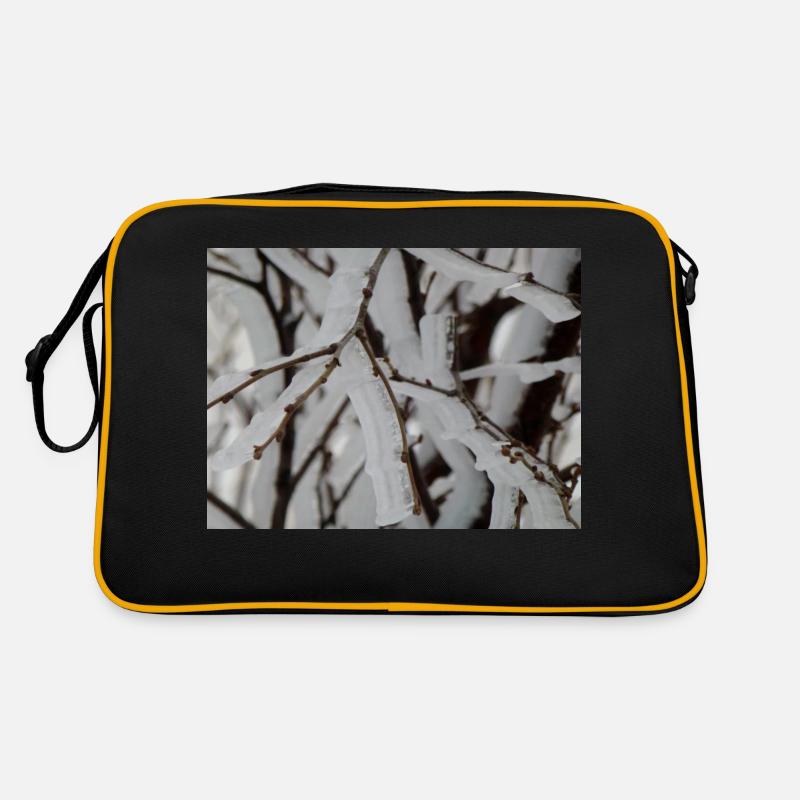 Ice on branches Retro Bag