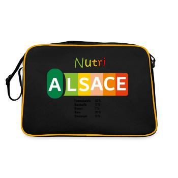 Nutri Alsace - Sac Retro - noir/or - Dos