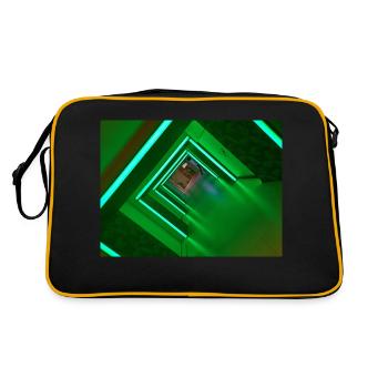 LED Hallway Gift & Gift Idea - Retro Bag - black/gold - Back