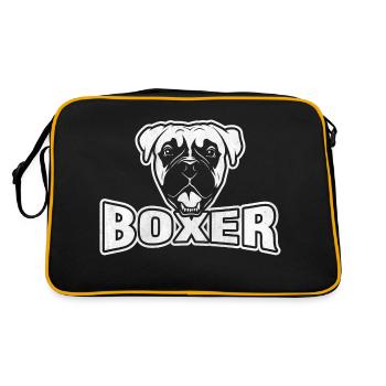 Boxer Boxer Chien Chien Chien Propriétaire Amoureux des chiens - Sac Retro - noir/or - Dos