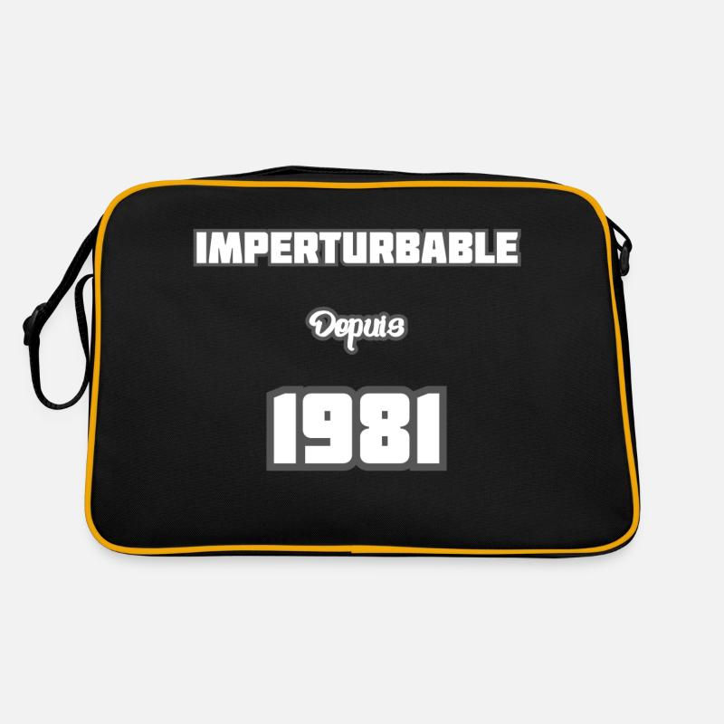 Année de naissance / Birth year - 1981 - Sac Retro - noir/or