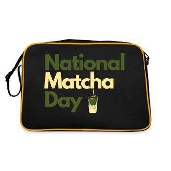 Journée nationale du matcha - Sac Retro - noir/or - Dos