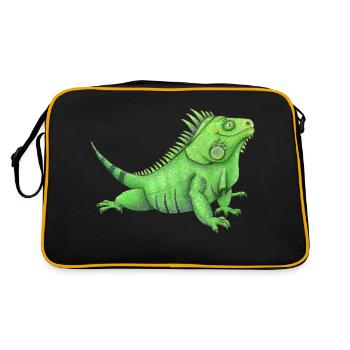 drôle d’iguane - Sac Retro - noir/or - Dos