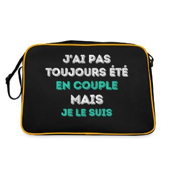 Zu zweit - Special Edition - Modernes Design - Retro Tasche - Schwarz/Gold - Hinten