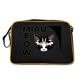 KÄTZCHEN - Retro Tasche - Schwarz/Gold - Hinten