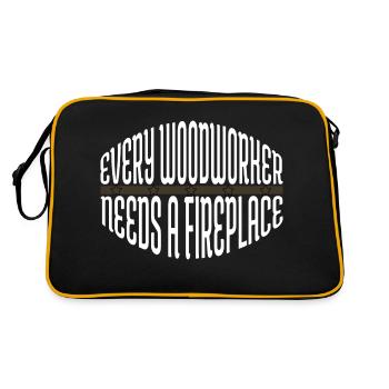 Tree Feller Lumberman Union Carpenter Tshirts - Retro Bag - black/gold - Back
