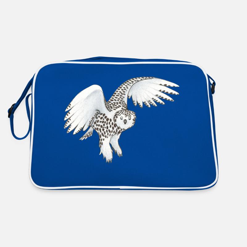 Schneeeule Retro Tasche