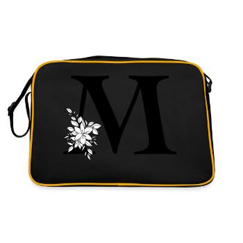 Letter M - Retro Bag - black/gold - Back