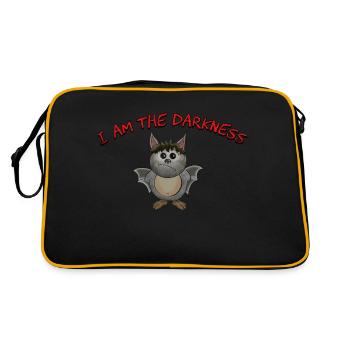Tribas die kleine Fledermaus (I am the Darkness) - Retro Tasche - Schwarz/Gold - Hinten